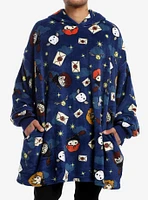 Harry Potter Chibi Characters Fuzzy Oversized Hoodie