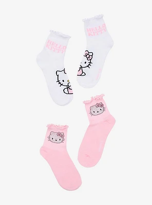 Hello Kitty Rhinestone Ankle Socks 2 Pair