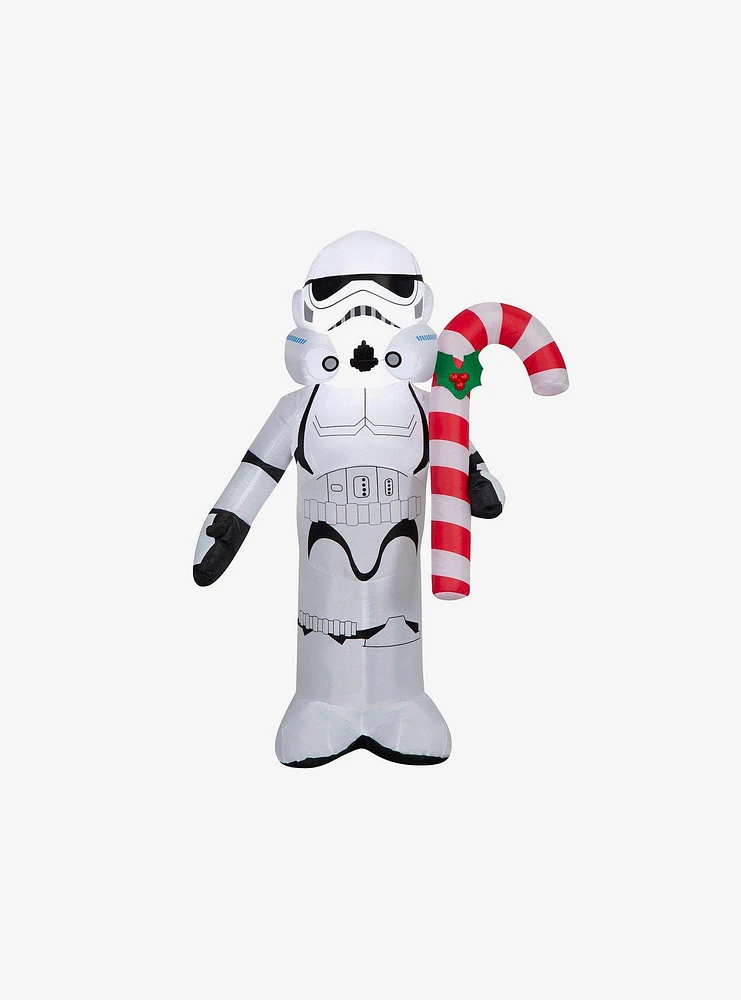 Star Wars Stormtrooper with Candy Cane Light-Up Inflatable Decor