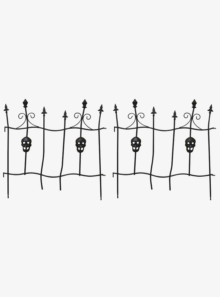 Iron Skull Fence 2-Piece Decor