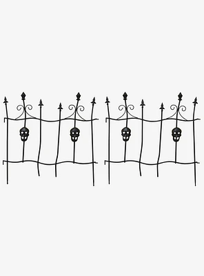 Iron Skull Fence 2-Piece Decor