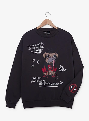 Cakeworthy Marvel Deadpool Dogpool Little Unicorn Crewneck