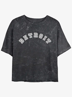 Beverly Hills Cop Detroit Girls Mineral Wash Crop T-Shirt