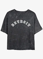 Beverly Hills Cop Detroit Girls Mineral Wash Crop T-Shirt