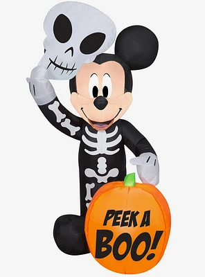 Disney Mickey Mouse Skeleton Pumpkin Inflatable Decor