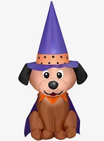 Dog in Witch Hat Inflatable Decor