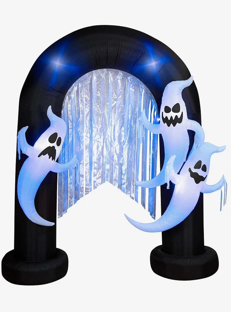 Ghost Archway with Flickering Lights Streamers Inflatable Decor