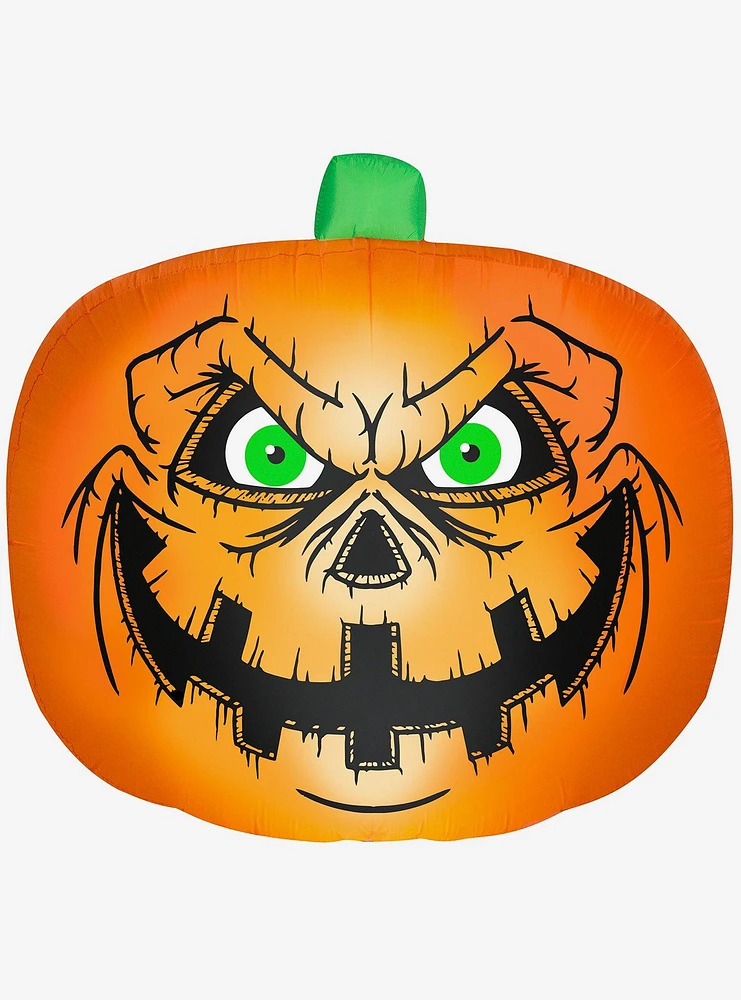 Flat Jack-O'-Lantern Creepy Face Inflatable Decor