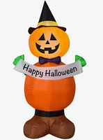 Jack-O'-Lantern Stack with Banner Inflatable Decor