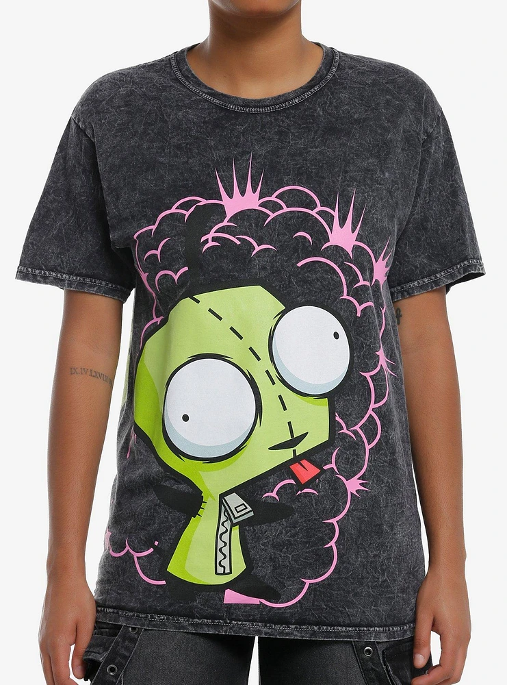 Invader Zim GIR Explosion Wash Boyfriend Fit Girls T-Shirt