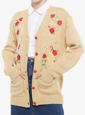 Disney Beauty And The Beast Roses & Friends Girls Cardigan