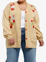 Disney Beauty And The Beast Roses & Friends Girls Cardigan Plus