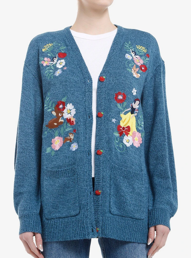 Disney Snow White And The Seven Dwarfs Flowers & Animals Girls Cardigan