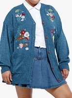 Disney Snow White And The Seven Dwarfs Flowers & Animals Girls Cardigan Plus