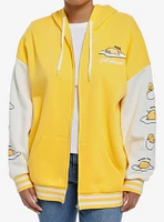 Gudetama Puff Print Girls Oversized Hoodie