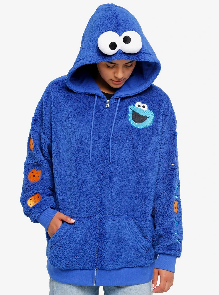 Sesame Street Cookie Monster Sherpa Girls Hoodie