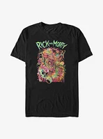 Rick and Morty Monsters Big & Tall T-Shirt