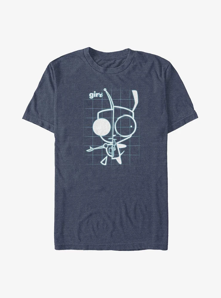 Invader ZIM Gir Schematic Big & Tall T-Shirt