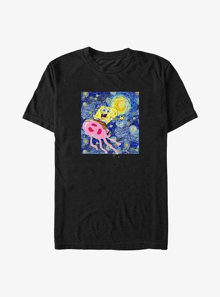 Spongebob Squarepants Starry Night Big & Tall T-Shirt