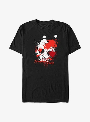 Friday the 13th Jason Mask Red Splatter Big & Tall T-Shirt