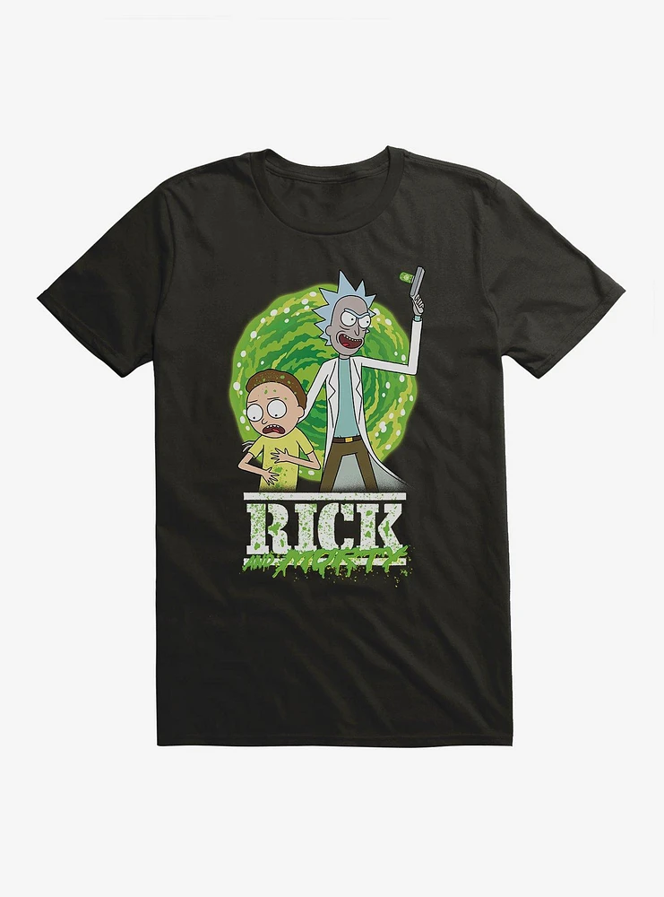 Rick And Morty Goo Splatter Logo T-Shirt