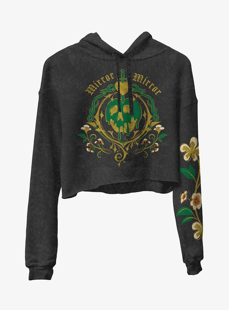 Disney Snow White And The Seven Dwarfs Poison Apple Gold Girls Crop Hoodie