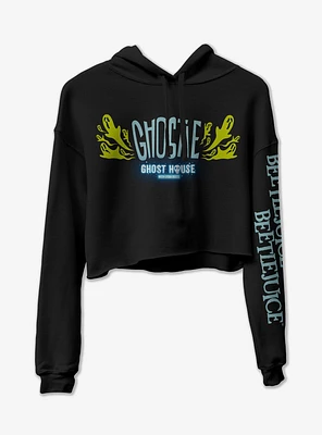 Beetlejuice Ghost House Girls Crop Hoodie