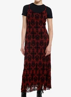 Cosmic Aura Goth Ornate Twofer Maxi Dress