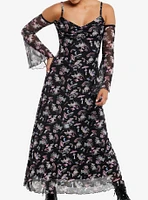 Thorn & Fable Mushroom Rat Cold Shoulder Maxi Dress