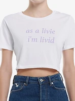 Olivia Rodrigo Livid Livie Girls Crop T-Shirt