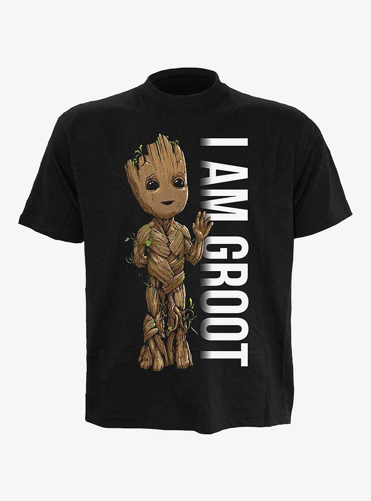 Marvel I Am Groot Badge Front Print T-Shirt