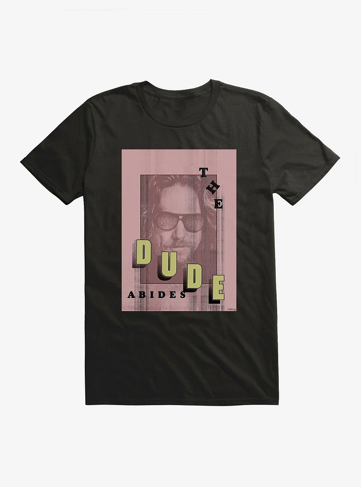 The Big Lebowski Dude Abides Pink T-Shirt