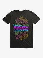 Back To The Future Neon Kaleidoscpoe Logo T-Shirt