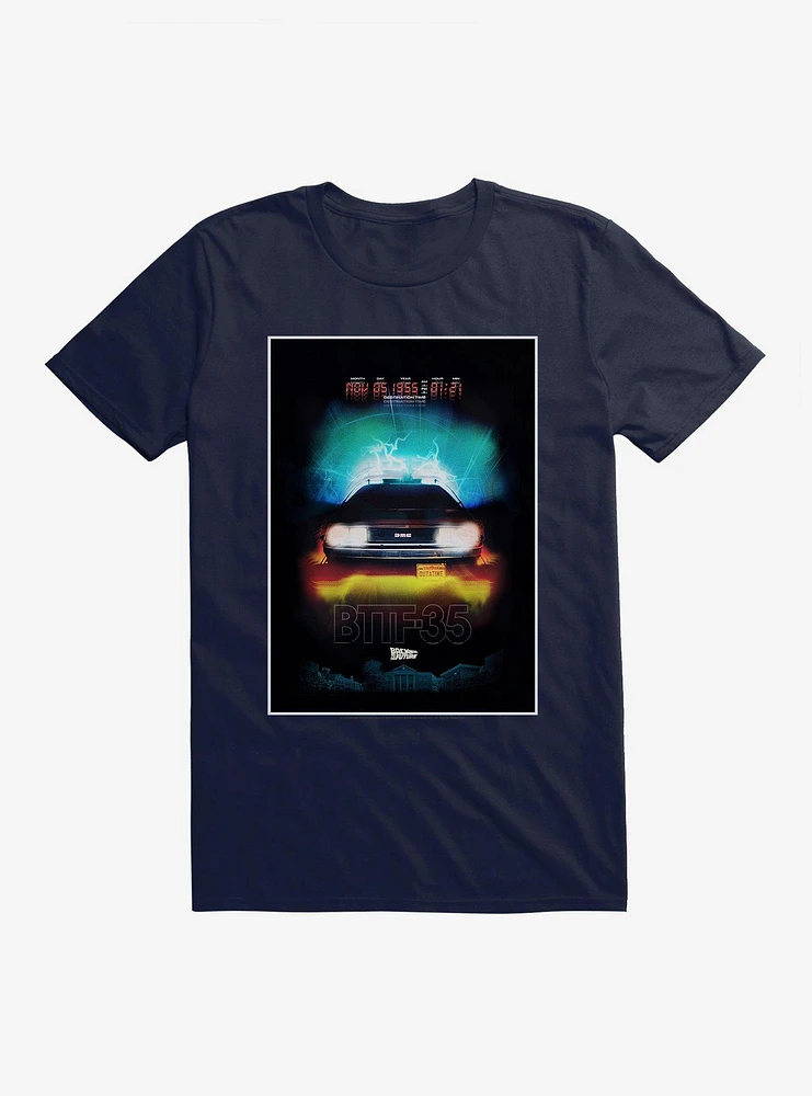 Back To The Future 35 DeLorean Poster T-Shirt