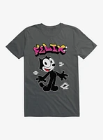 Felix The Cat Graffiti Art Brick Wall T-Shirt