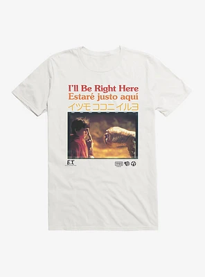 E.T. 40th Anniversary I'll Be Right Here Multi Language Movie Still T-Shirt