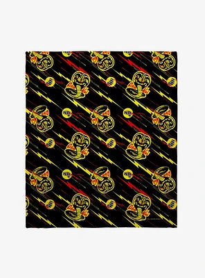 Cobra Kai Logo Pattern Throw Blanket