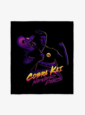 Cobra Kai Never Dies Throw Blanket