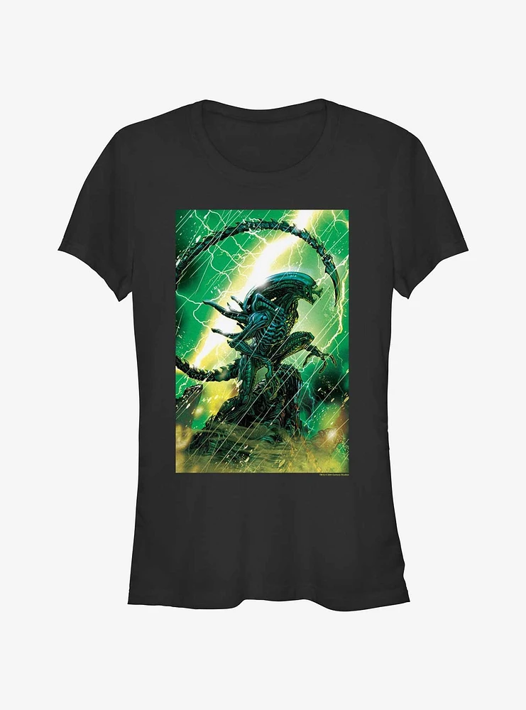 Alien Xenomorph Green Storm Girls T-Shirt