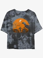 Edward Scissorhands Haunt Circle Girls Tie-Dye Crop T-Shirt