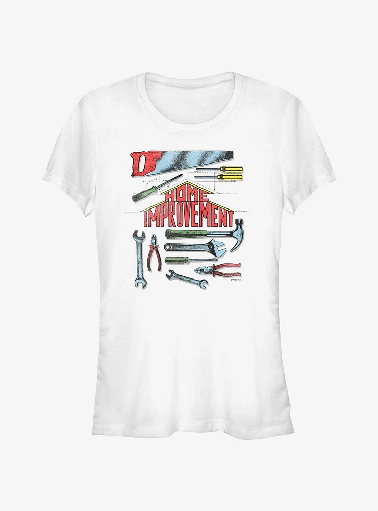 Home Improvement Logo Tools Girls T-Shirt