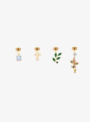 Steel Gold Lily Of The Valley & Mushroom Labret 4 Pack