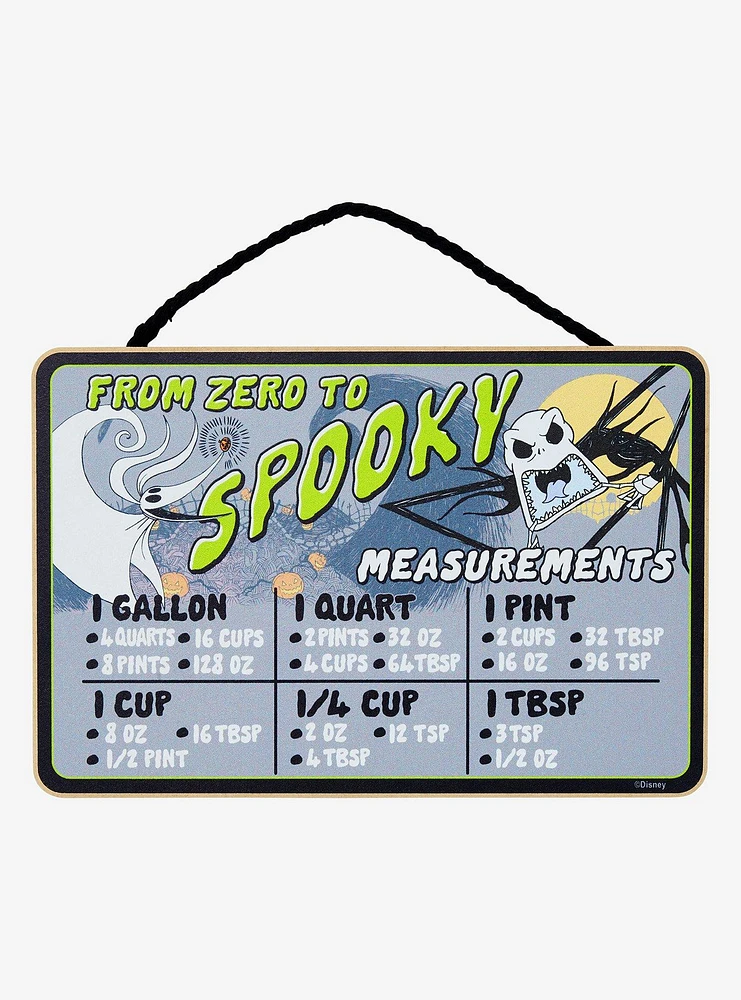 Disney The Nightmare Before Christmas Jack & Zero Kitchen Conversion Chart Wall Sign - BoxLunch Exclusive