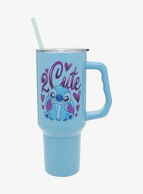 Disney Lilo & Stitch 2 Cute Straw Tumbler with Handle