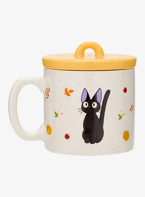 Studio Ghibli® Kiki's Delivery Service Jiji Fall Leaves Mug With Lid — BoxLunch Exclusive