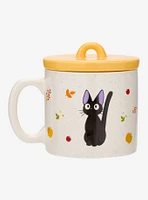 Studio Ghibli® Kiki's Delivery Service Jiji Fall Leaves Mug With Lid — BoxLunch Exclusive