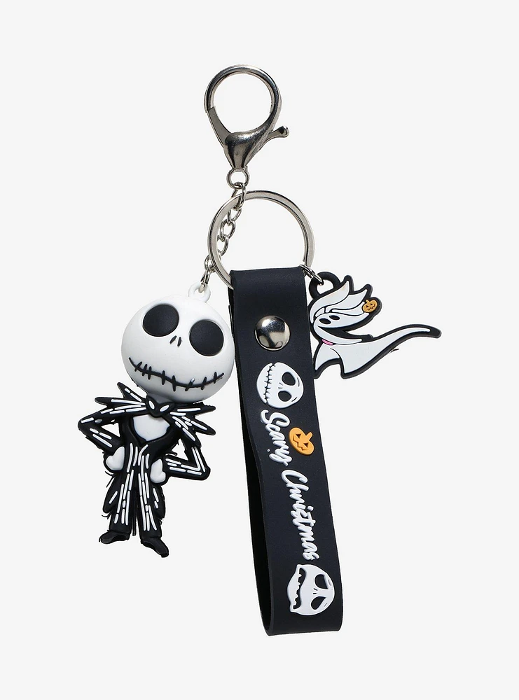 Disney The Nightmare Before Christmas Jack Skellington Strap Multi-Charm Keychain