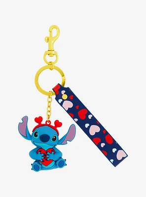 Loungefly Disney Lilo & Stitch Hearts 3D Multi-Charm Keychain - BoxLunch Exclusive