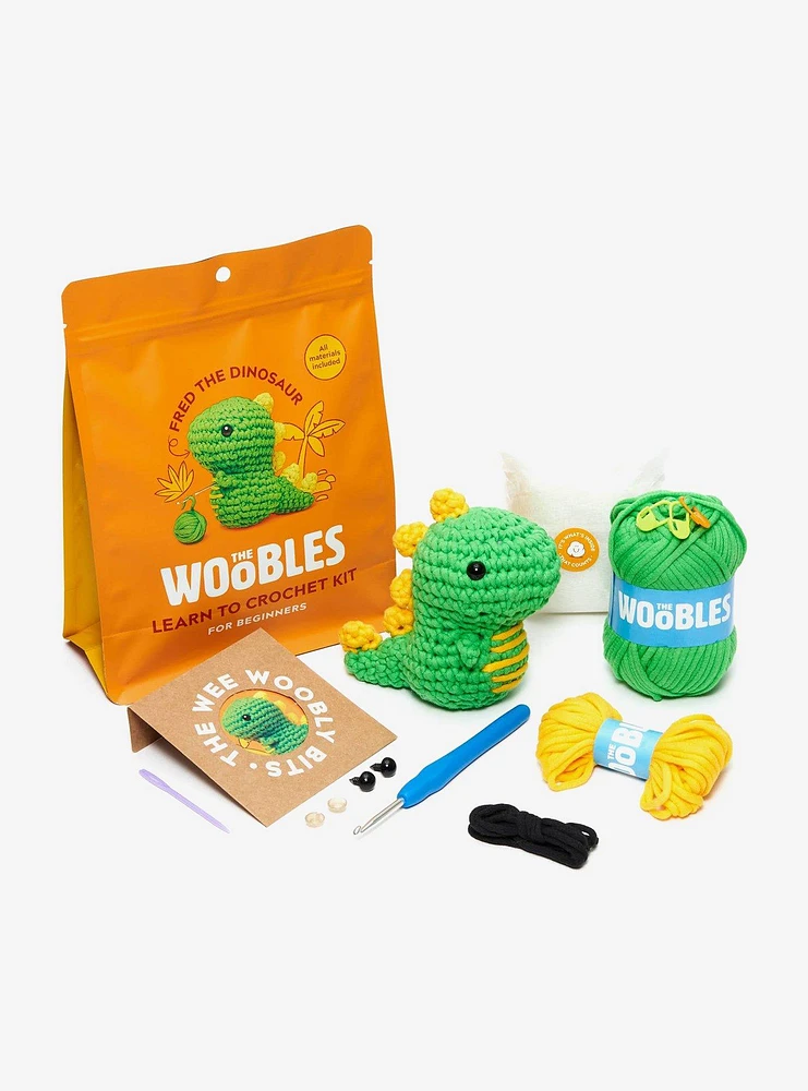 The Woobles Fred The Dinosaur Beginner Crochet Kit