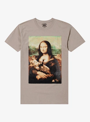 Mona Lisa Cat Portrait T-Shirt By Call Your Mother